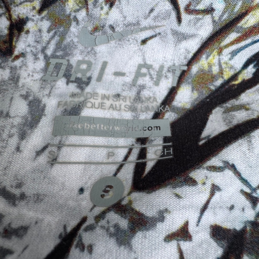 Nike Dri-FIT Abstract Splatter Print Capri Leggings Gymwear Sporty Yoga Womens S - Picture 2 of 11